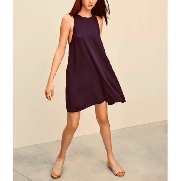 Aritzia Wilfred HIGH QUALITY Trompette Purple Halter Sleeveless Mini Dress - Picture 1 of 15
